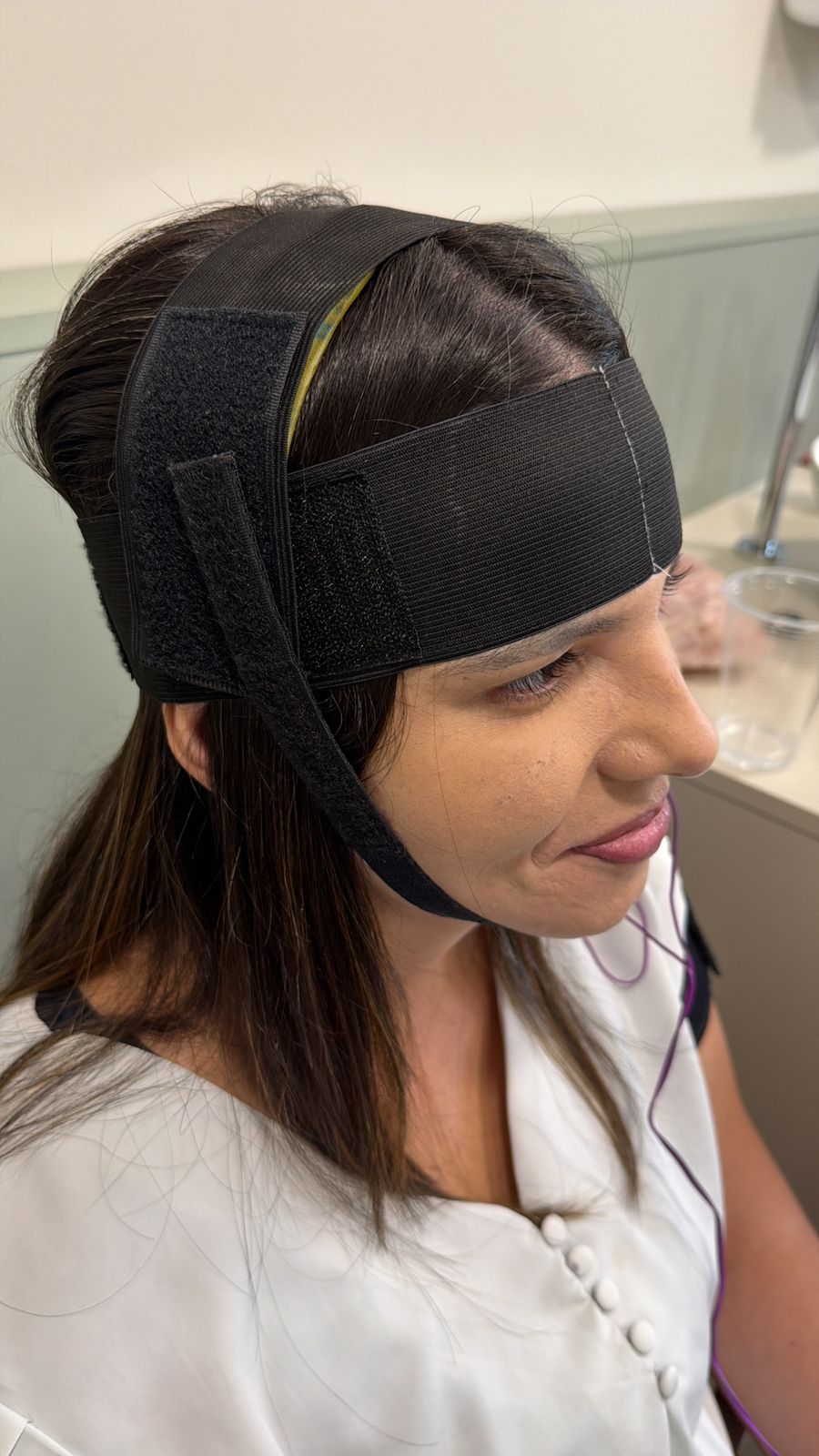 Sessão de neuromodulação central com tDCS